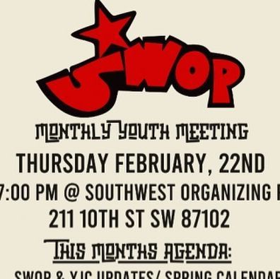 SWOP Monthly Youth Meeting